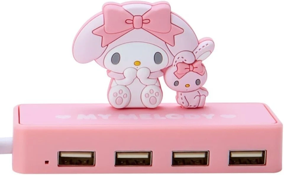 Sanrio Slim USB Hub My Melody Port 4, 6 x 9.5 x 3cm Character 326909 - Image 2 of 3