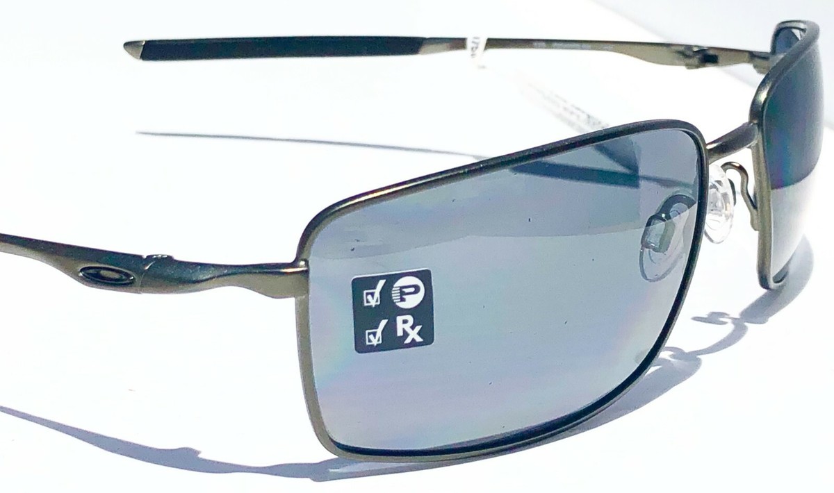 NEW Oakley Square Wire Carbon POLARIZED Grey Lens Sunglasses 4075