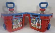  Lot of 2 Melissa  Doug Fill  Roll Grocery Basket Play Set Free Shipping