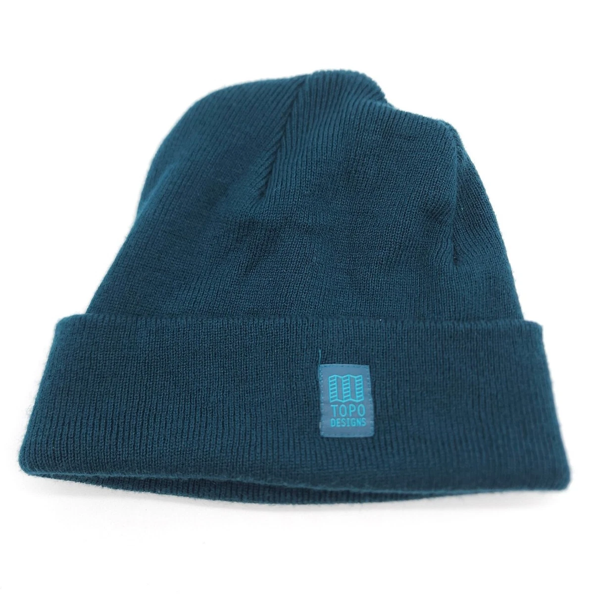 Topo Designs Watch Cuffed Winter Beanie Hat Snow Cap Acrylic Outdoor Blue Green