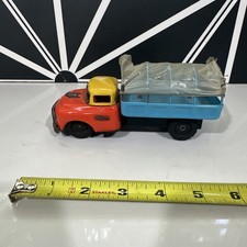 1950s SSS Shioji Farm Truck Tin Plate Friction Sticker Vintage Japan