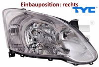 Tyc 20-1051-05-2 Hauptscheinwerfer Rechts Scheinwerfer Frontscheinwerfer