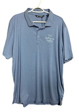 Travis Mathew Polo Shirt Extra Large Mens Blue Prestige Pure Performance Golf