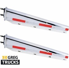 Chrome Straight Mud Flap Hanger with Reflective Tape,Spring Loaded 2 1/2"