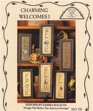 Homespun Elegance CHARMING WELCOMES I 6 Cross Stitch Patterns Leaflet ~ seasons