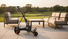 Electric Golf Caddy Trolley 18-36 Hole Lithium Battery One Click Fold Unfold LCD