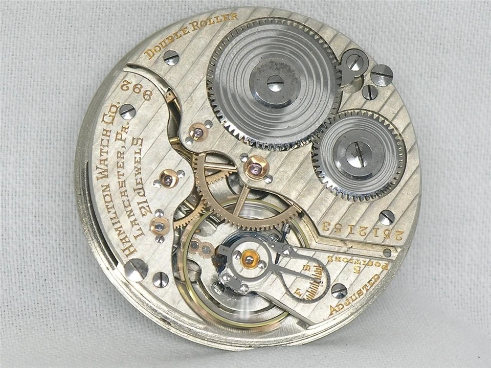 RELOJ BOLSILLO VINTAGE 16S HAMILTON 992 21 JOYAS FERROCARRIL MOVIMIENTO, ESFERA Y MANECILLAS Foto 3 de 4