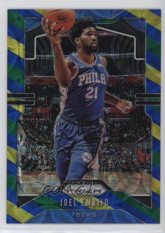 2019-20 Panini Prizm Choice Blue Yellow & Green Prizm Joel Embiid #199 16fz