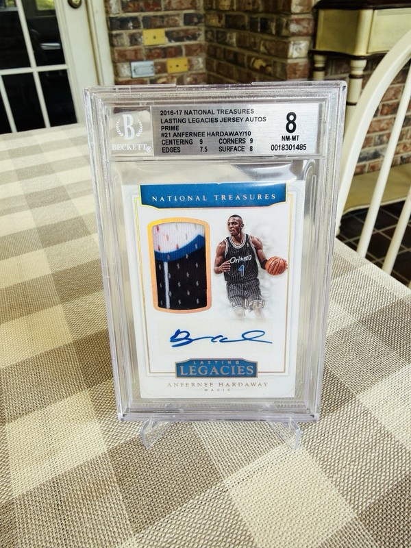 2016 National Treasures Anfernee Penny Hardaway Game Used PRIME Patch AUTO /10