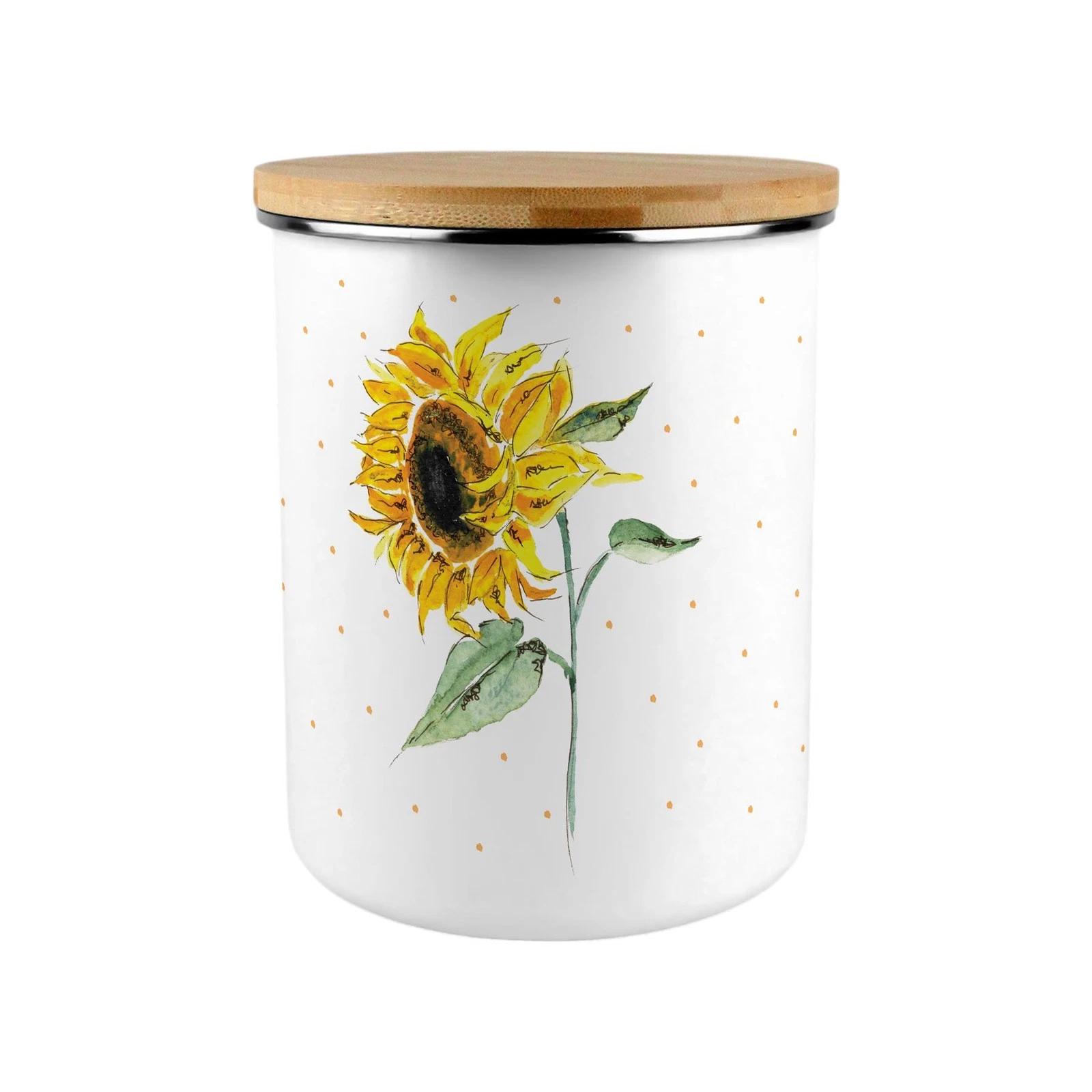 Blooming Sunflowers Canister - XL Enamel Storage Home/Kitchen Gift
Opens in a new window or tab