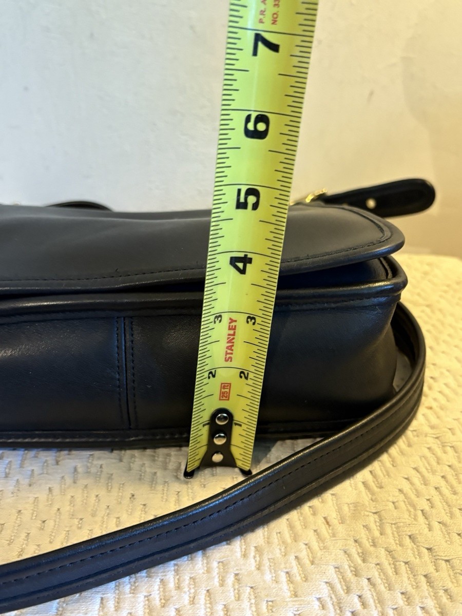 Vintage Coach Legacy Flap Black Leather Bag Purse Handbag