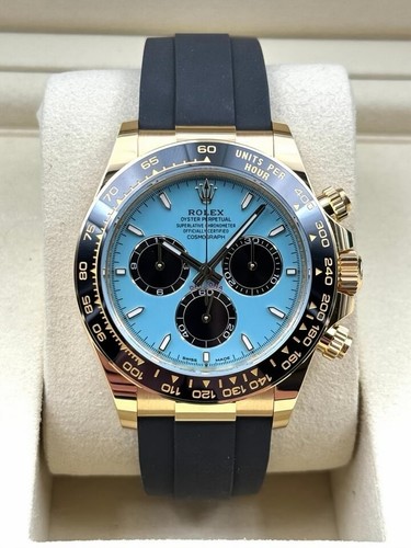 Rolex Daytona Yellow Gold Turquoise Dial Oysterflex 126518LN Unworn 2025