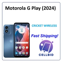 ✅ Motorola Moto G Play (2024) XT2413 64GB 🔒 Locked to Cricket Long Battery!