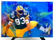 Gilbert Brown 25/50 Limited Edition Signed Edward Vela card (Football)