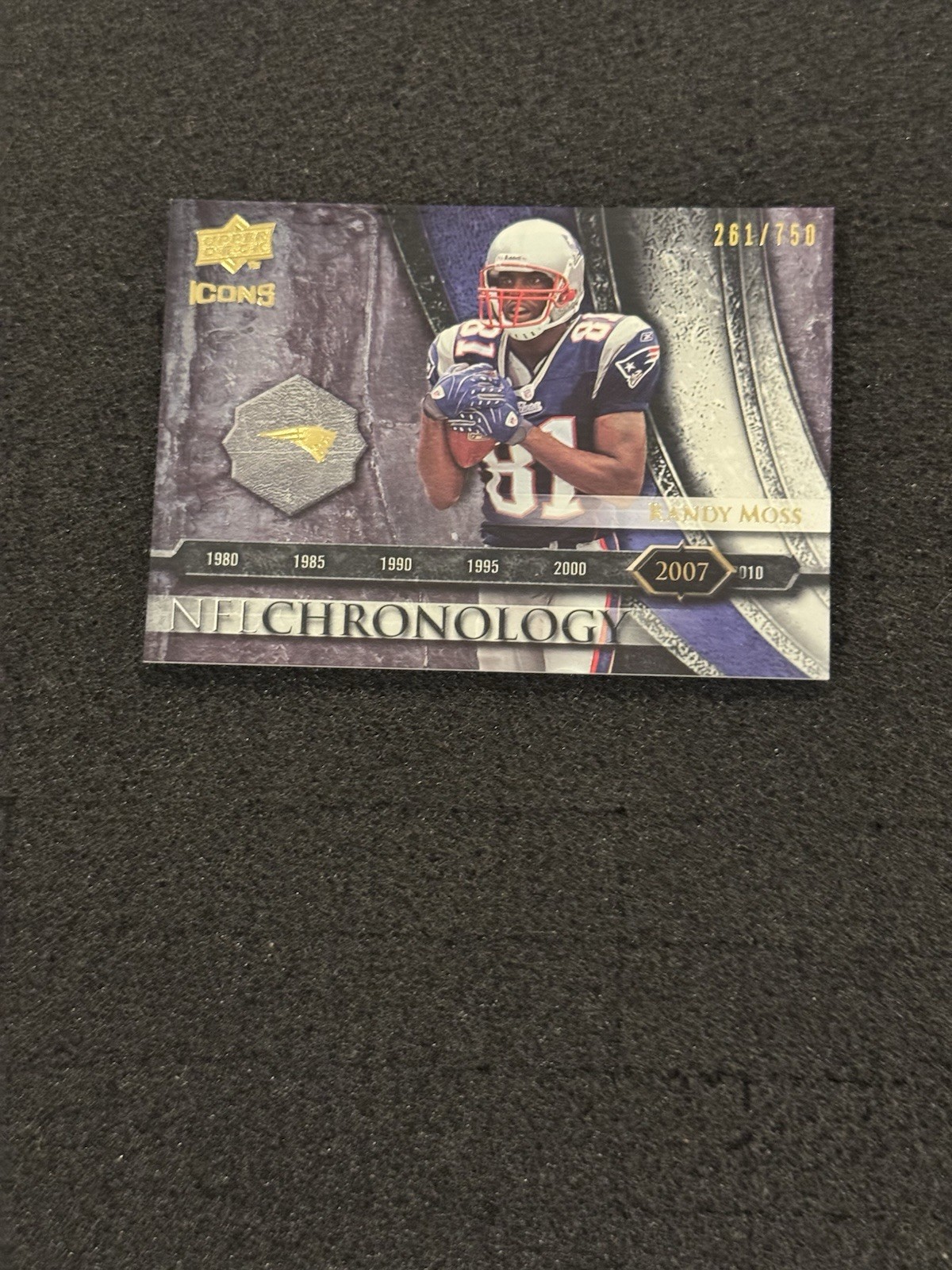 2008 Upper Deck Icons #CHR40 Randy Moss NFL Chronology Silver #/750 HOF