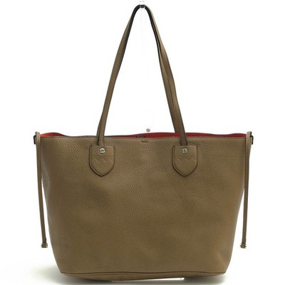 BALLY Bernina MD Tote Bag Calfskin Leather Shoulder Open Top Used Authentic