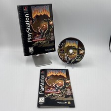 Doom Long Box (PlayStation PS1) CIB Complete with Manual + Reg Card Tested