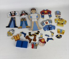 Melissa Doug Joey Magnetic Dress-Up Wooden Dolls Pretend Play Set
