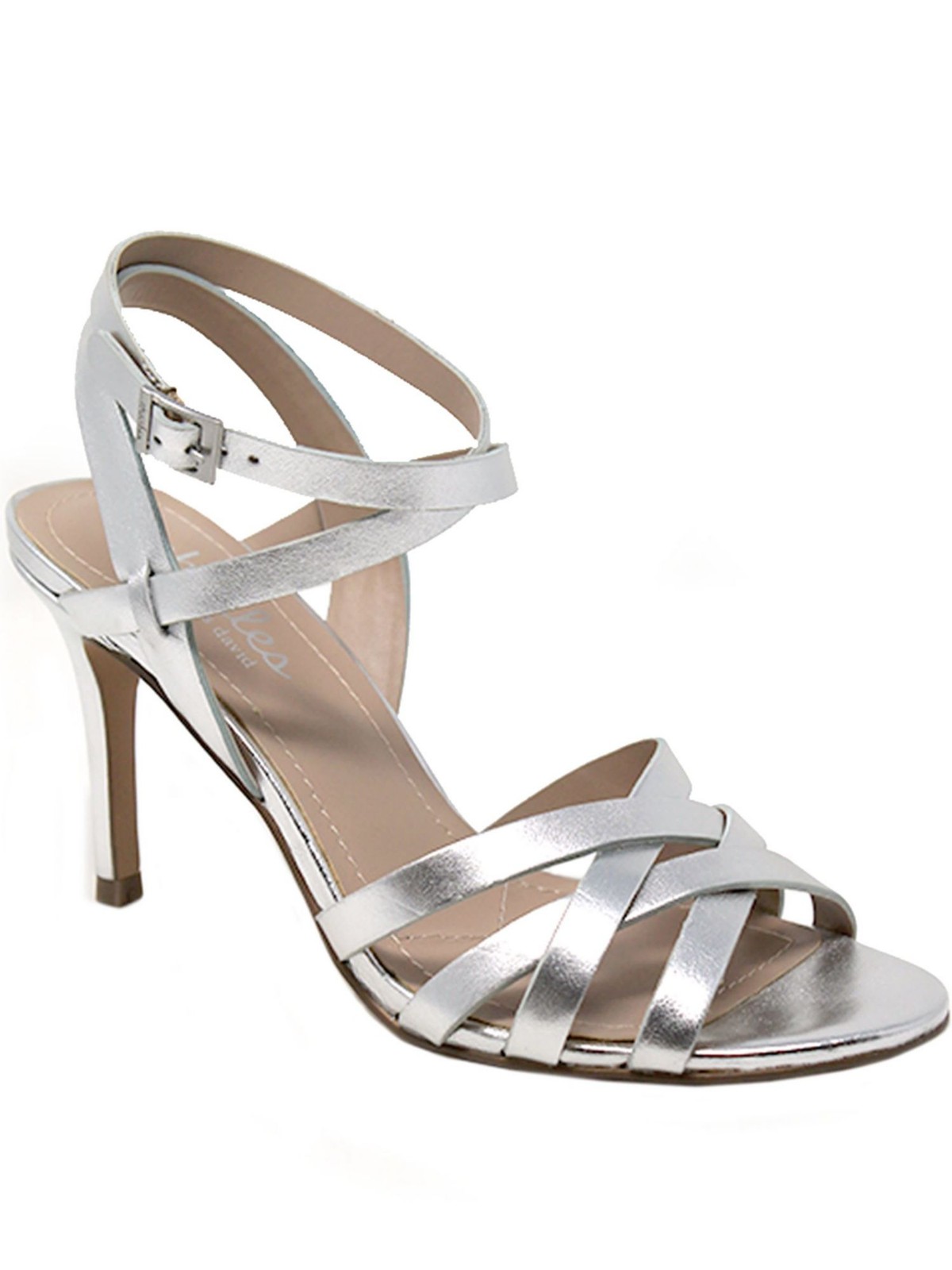 CHARLES BY CHARLES DAVID Womens Silver Slingback Hippy Stiletto Sandals 9 M 5790₽