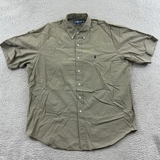 Polo Ralph Lauren Shirt Mens XL Green Short Sleeve Button Up Pony Blake Preppy