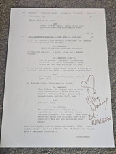 SIGNED NINA WADIA DR WHO SCRIPT PAGE DR RAMSDEN 