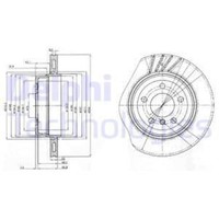 Delphi 2X Bremsscheibe Hinten Ø320 Mm BelüFtet Unbeschichtet FüR Bmw X3 E83