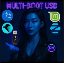 Multi-Boot Linux USB | 7-in-1 | Offline Live Boots + Installers - (32GB, 3.2)