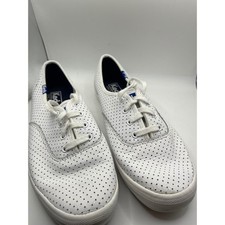 Keds Champion Perforated Dot Sneakers White Lace Up Ortholite Comfort Women's 7
