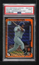 2015 Bowman Chrome Prospects Orange Wave Refractor Michael Conforto PSA 9 7i6