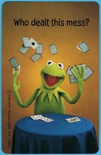 Kermit the Frog - Who Dealt This Mess? Jim Henson Muppets JOKER Playing Card