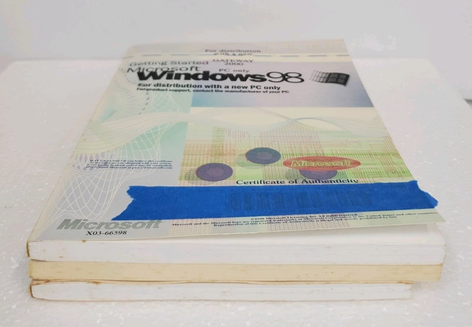 Microsoft Windows 95 & 98 Manual LOT - w. Product Key & Authenticity Certificate - Image 3 of 4