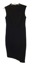 Banana Republic Woman's size 6 Black Asymmetrical Hem Sheath Dress Slinky Sexy