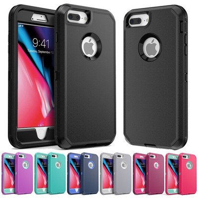 For Apple iPhone 6s/6/7/8 Plus Rugged Shockproof Case Hybrid Cell Phone Cover