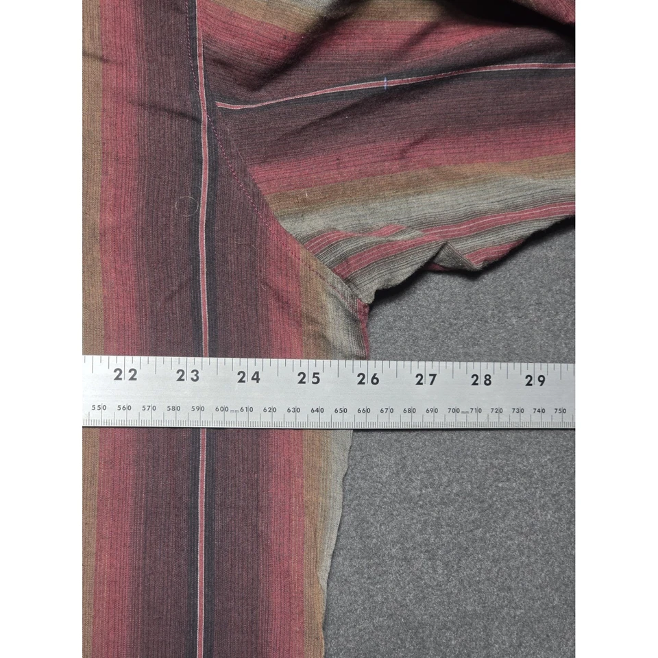 Wrangler Mens 17 1/2-36 X-Long Tails Western Shirt Pearl Snap Striped VTG 90s - Image 4 of 4