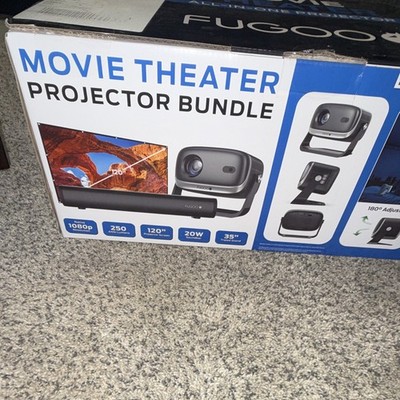 FUGOO Movie Theater Desktop Projector 1080P 250 ANSI E-Focus Auto Keystone