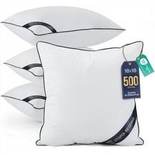 Utopia Bedding Throw Pillow Inserts Pack of 4, White , 18 x 18 Inches Decora...