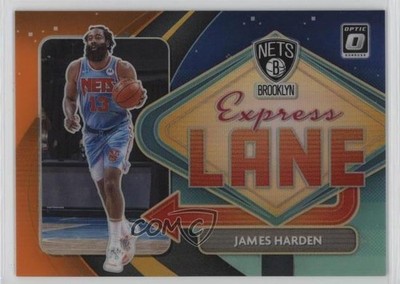 2020-21 Panini Donruss Optic Express Lane Orange Prizm 1/39 James Harden #25 0c6