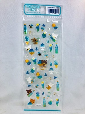 Ice Color Bear epoxy style sticker sheet NEW Yuan Fei Lai Seals