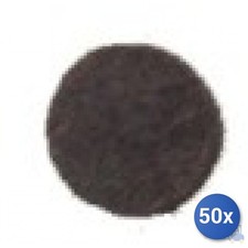 50x Feltrino Adesivo Tondo Marrone Mm 35 Pz 4