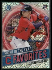 2021 Bowman #RRY-AG Andres Gimenez Chrome Mega Box Favorites Refractor