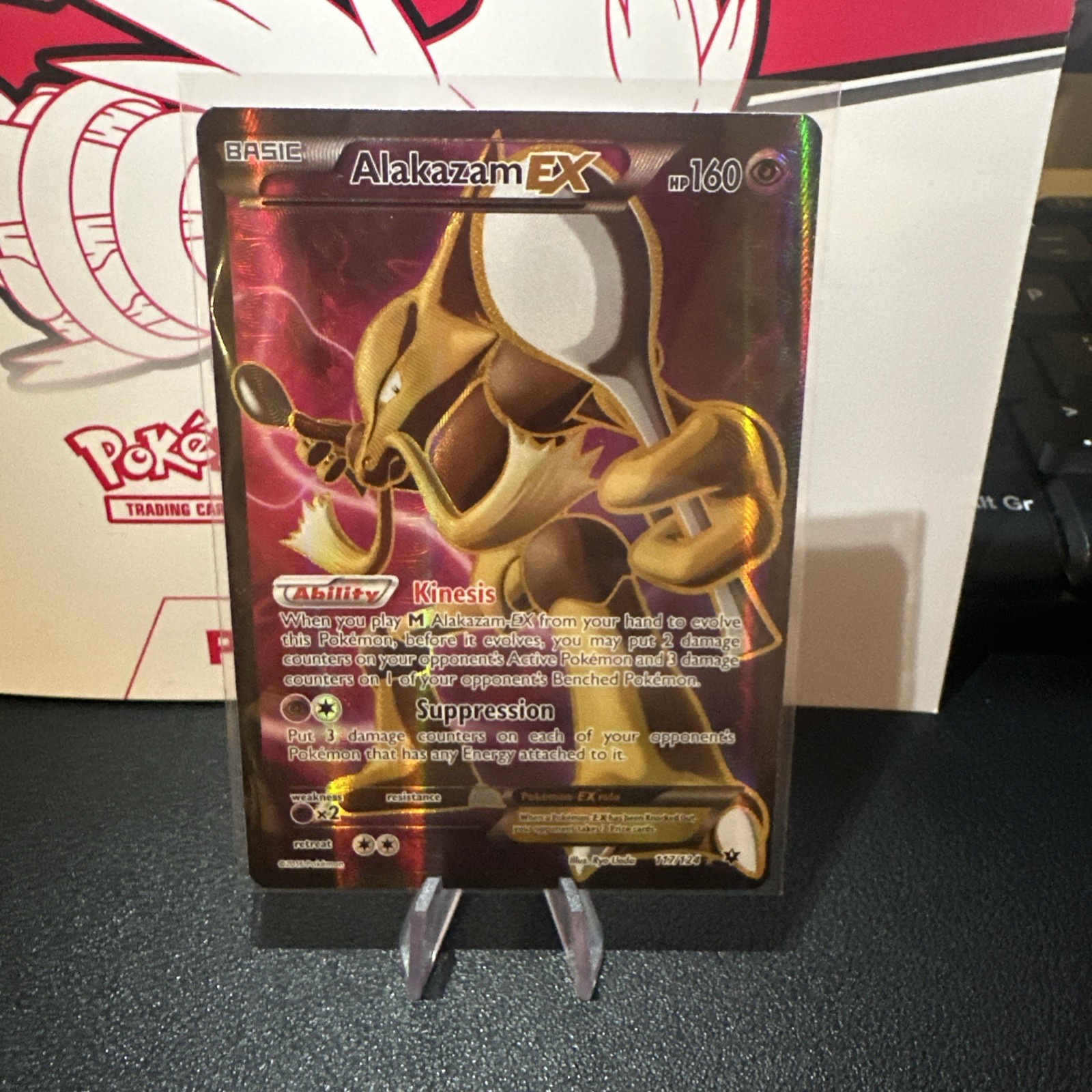 Pokémon TCG Alakazam EX Fates Collide Holo Card 117/124 NM-