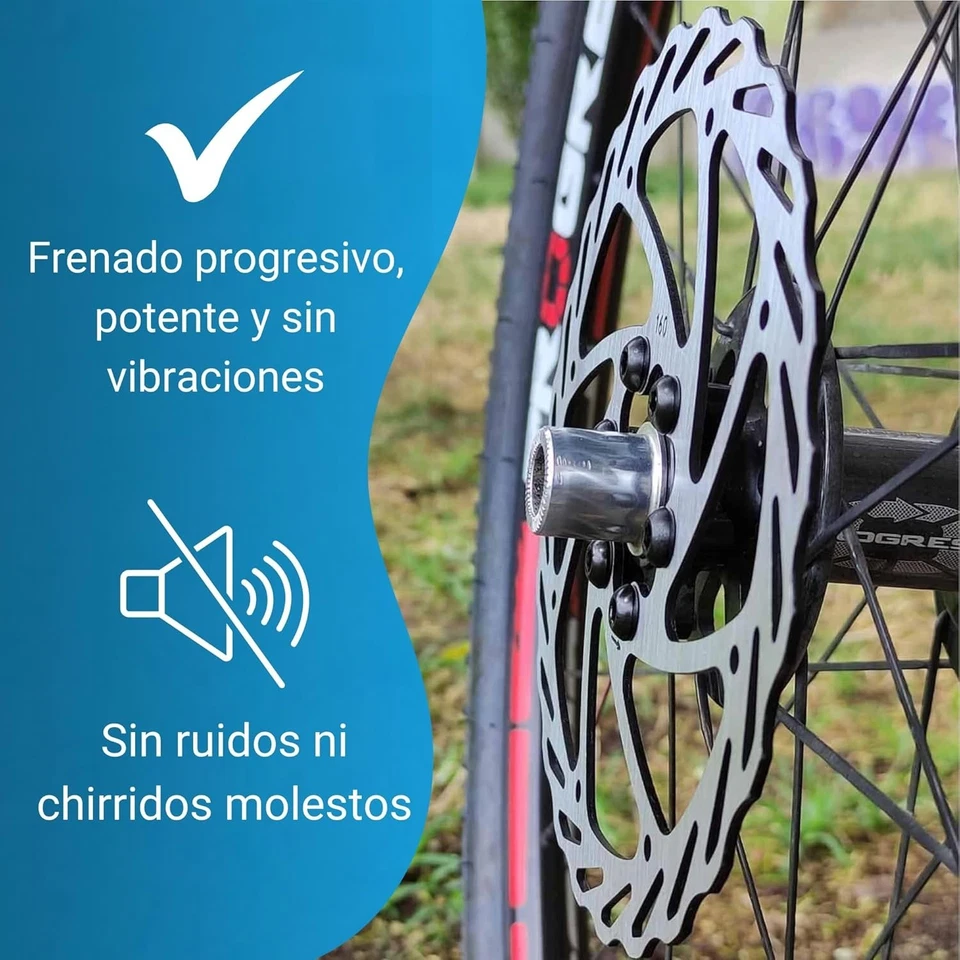 Disco de Freno MTB 160mm - Kit Frenos Bicicleta Montaña - Imagen 3 de 3
