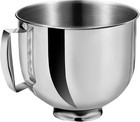 5.5 Quart Stainless Steel Mixer Bowl for 5.5qt Steel, Silver 
