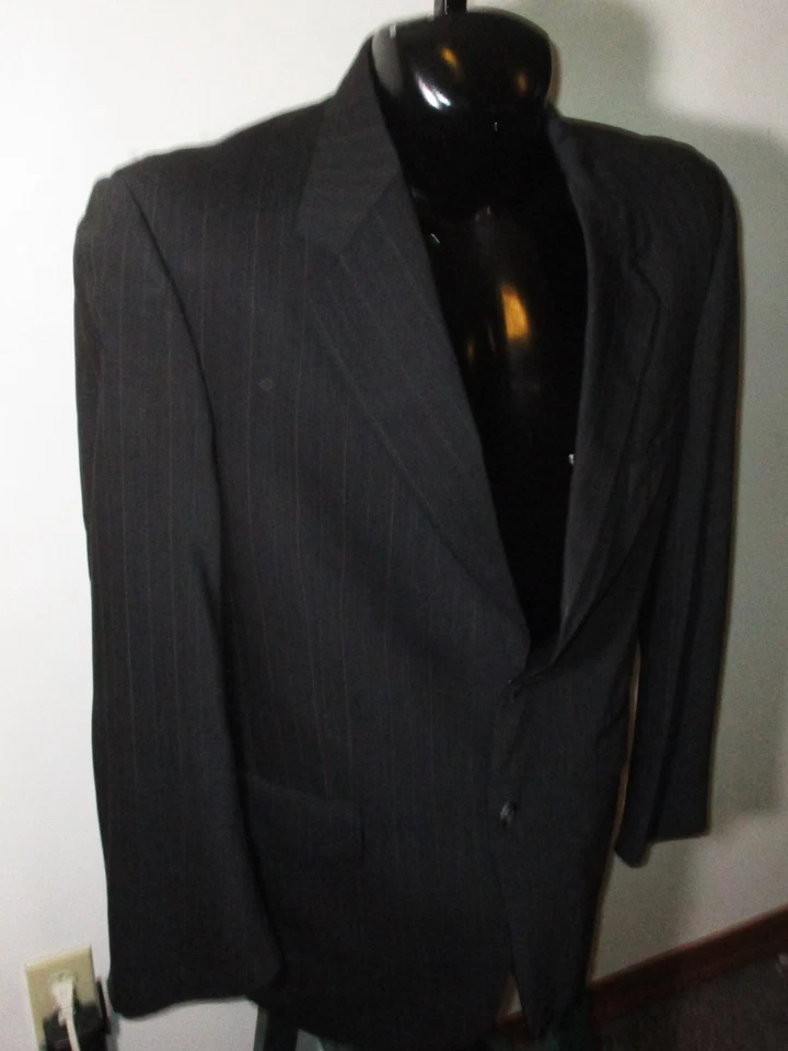 Traje EVAN PICONE gris oscuro 100 % lana 2 piezas para hombre talla 40R, 34X32 Foto 3 de 4