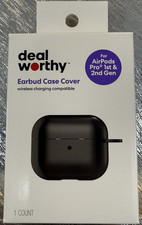 Deal Worthy Earbud Case Cover Only for Airpods 1st  2nd Gen Color Black