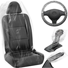 250 PCS Disposable Car Seat Covers Clear Plastic Vehicle Seat Protector Set