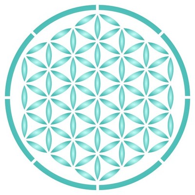 FLOWER OF LIFE Wiederverwendbare Schablone A6 A5 A4 A3 A2 A1 A0 Modern Mandala FOL