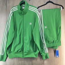 adidas Originals Men's Firebird Track Suit Jacket Pants Green XL JD0184 JD0183