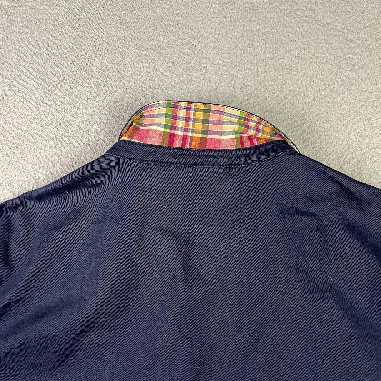 Polo Ralph Lauren Harrington Jacket Men 2XL Blue Chin Strap Madras Collar thumbnail 15