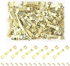 100 Pcs Heavy Duty Sawtooth Picture Hangers with 200 Pcs Screws Small Size